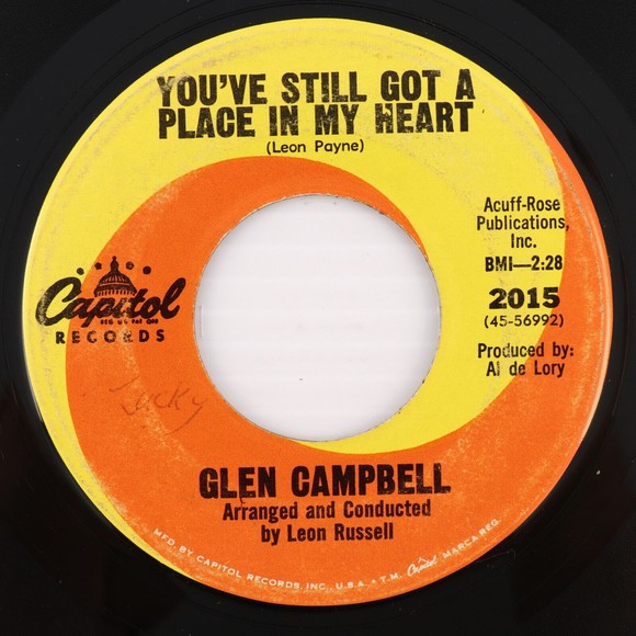 Glen Campbell – By The Time I Get To Phoenix/Place In My Heart 45 rpm 7" Record - Picture 1 of 8